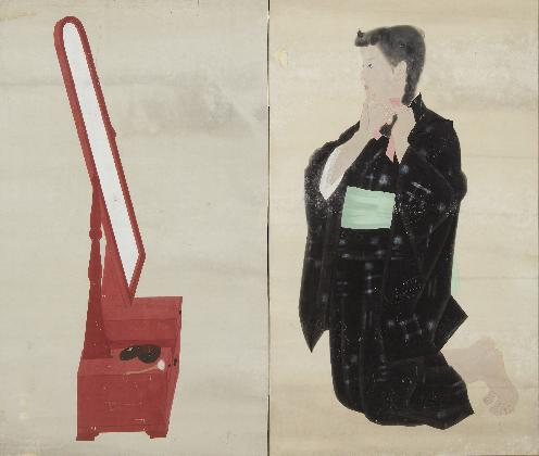 박래현, <단장>, 1943, 종이에 채색, 131×154.7cm, 개인소장