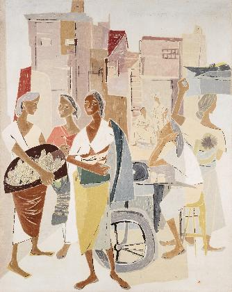 Park Rehyun, <i>Open Stalls</i>, 1956, MMCA Collection