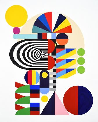 빠키, <불완전한 층의 형상. no.1>, 2020, 캔버스에 아크릴, 161 x 135 cm