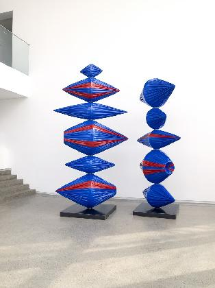 Untitled, 1968/2018, Stainless steel, steel, urethane vinyl, (L)363x185x110cm, (R)335x130x150cm