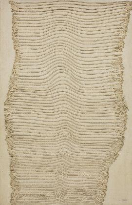 Untitled, 1972, Rope on canvas, 131x85.5x4.5cm, Private Collection