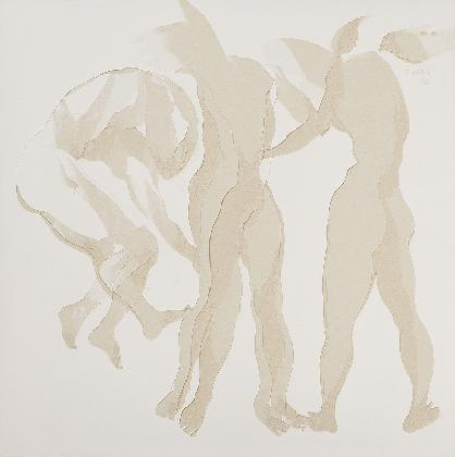 정탁영, <드로잉2002-3>, 2002, 판넬에 마분지, 칼, 78X78