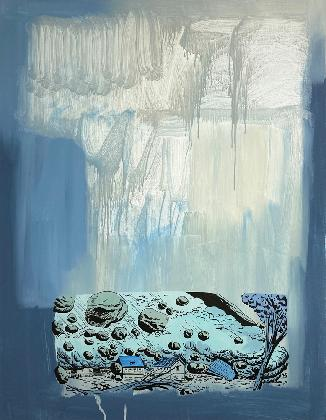 Woo Jeongsu, 〈Overture_01〉, 2021, Acrylic, ink on canvas, 116.8x91cm