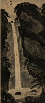 Jeong Seon, 〈Bakyeon Falls〉, 18th century, Joseon Dynasty, ink on paper, private collection