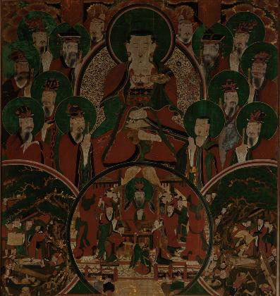 〈Ksitigarbha Bodhisattva and Ten Kings of the Underworld〉, Joseon Dynasty, Horim Museum collection