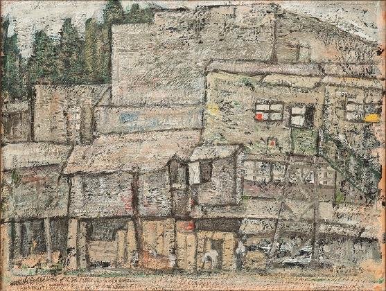 Shanty Houses, late 1950s, oil on canvas, 20.4×26.6cm, Sungshin Women's University Museum