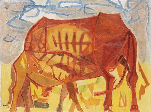 ‹Cow›, 1957, oil on canvas, 76x102cm, MMCA collection
