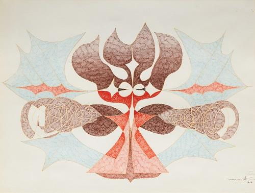 ‹무제›, 1968, 종이에 펜, 국립현대미술관 이건희컬렉션