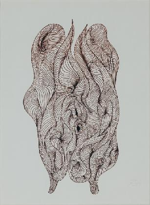 ‹무제›, 1980년대, 종이에 펜, 경남도립미술관