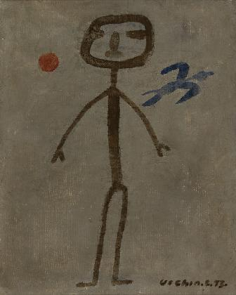 ‹자화상›, 1973, 캔버스에 유화 물감, 27.5 × 22cm, 개인소장