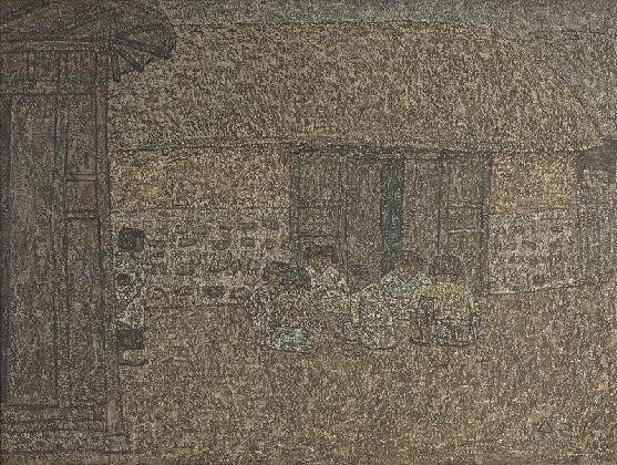 PARK Sookeun, ‹Children at Play›, 1963, Oil paint on canvas,96.6×130.5cm,MMCA Lee Kun-hee Collection