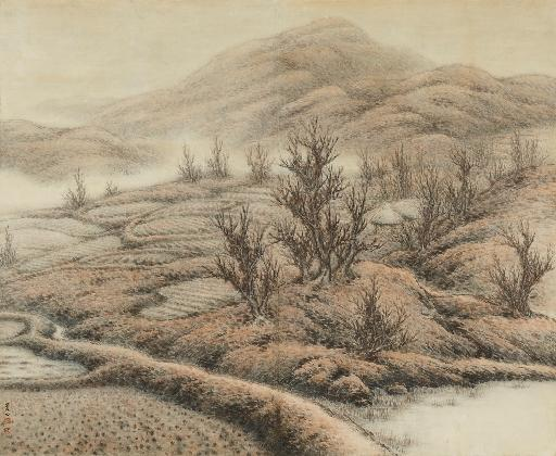 이상범, ‹초동›, 1926, 종이에 먹, 색, 152×182cm, 국립현대미술관