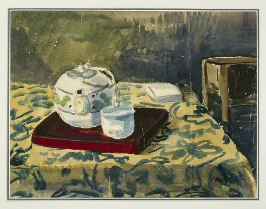 김수명, ‹주전자 있는 정물›, 1940, 종이에 수채 물감, 28×38cm