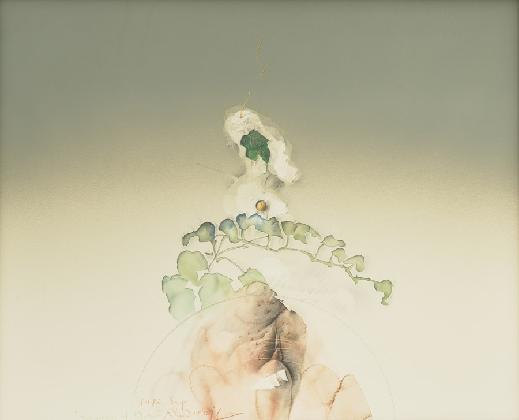 이두식, ‹생의 기원›, 1982, 종이에 연필, 수채 물감, 에어브러시, 51×63.5cm