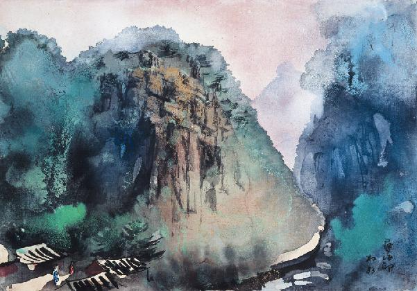 정상복, ‹심해인›, 1983, 종이에 수채 물감, 35×50cm
