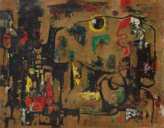 박영선, ‹꿈›, 1957, 캔버스에 유화물감, 91x117cm, MMCA 소장