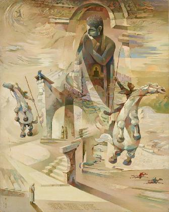 신영헌, ‹신라송›, 1966, 캔버스에 유화물감, 161.7x`19.5cm, MMCA 소장