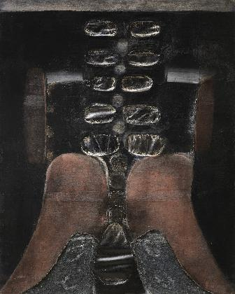 박서보, ‹원형질 1-62›, 1962, 캔버스에 유화 물감, 163×131cm