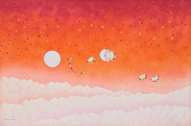RHEE Seundja, ‹Path to the End of the Earth  November 1983(Chemin des antipodes Novembre 83)›, 1983, Acrylic paint on canvas, 129×194.5cm