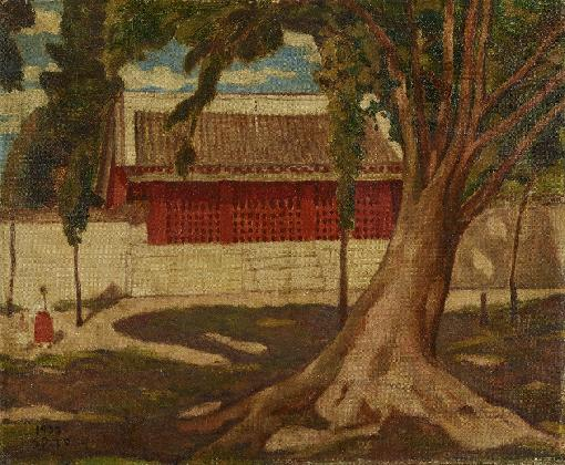도상봉, ‹성균관›, 1933, 캔버스에 유화 물감, 48×58cm