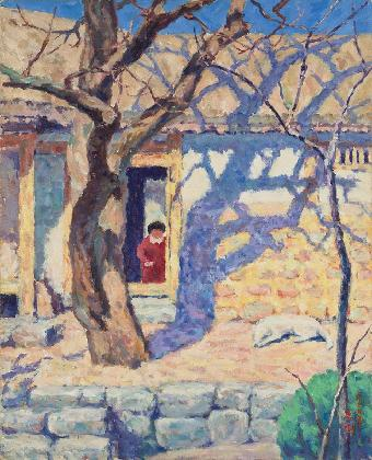 오지호, ‹남향집›, 1939, 캔버스에 유화물감, 80×65