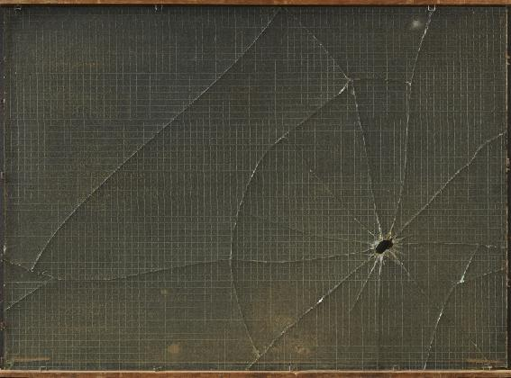 QUAC Insik(1919-1988), ‹Work›, 1962, Glass on panel, 72×102cm.