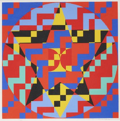 오노사토 도시노부, ‹A.S.-10›, 1982, 종이에 스크린프린트, 30 x 30 cm, 111/150