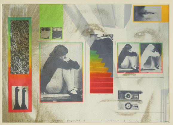 기무라 고스케, ‹현재 위치-존재 A›, 1971, 종이에 석판, 스크린프린트, 73 × 102 cm, 7/60