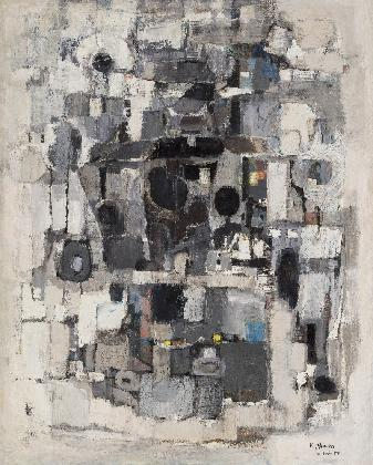 남관, ‹피난민›, 1957, 캔버스에 유화 물감, 160.5×130.5cm, 개인 소장.