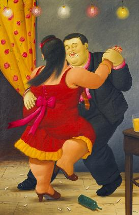 Fernando BOTERO(1932-2023), ‹Dancers›, 2000, Oil paint on canvas, 185×122cm