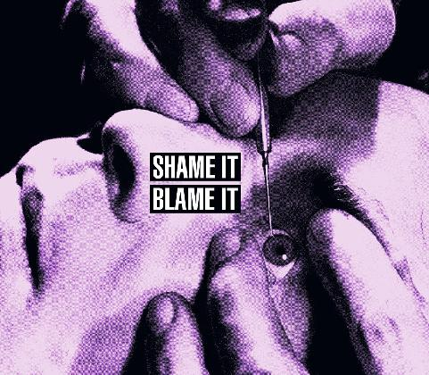 Barbara KRUGER(1945- ), ‹Shame it Blame it›, 2010, Digital print on vinyl, 317×366cm, Unique