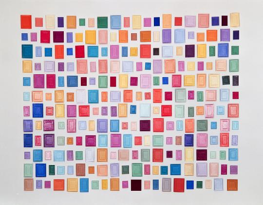 앨런 맥컬럼(1944- ), ‹240개의 대용물›, 1988, 석고에 에나멜, 344×326.5cm