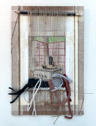 Siim Preiman, ‹Always Coming Home›, 2025, series of small hand-woven textiles, 10x15cm (3).