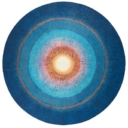 Bang Hai Ja, ‹The Land of the Sky›, 2011, Natural pigment on paper on panel, 100×81cm, MMCA Collection