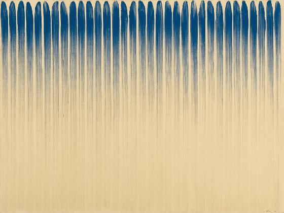 LEE Ufan, ‹From Line›, 1974, Pigment on canvas, 194 × 259 cm. MMCA Collection.