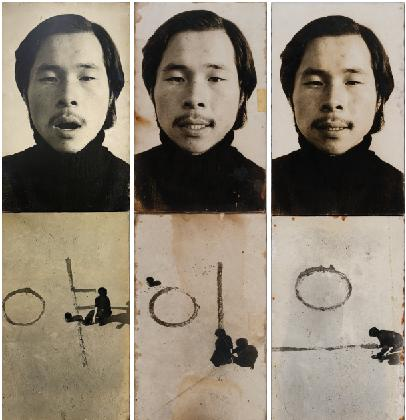 Yoon Jin Sup, ‹Diction›, 1977, Performance photograph, each 90 × 28 × 1.5 cm. Photograph by Sung Neung Kyung and Kim Jungsoo. Artist and Private Collection. Courtesy of the Artist.