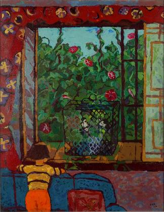 ‹창변›, 1956, 캔버스에 유화 물감, 116×91cm, 서울시립미술관