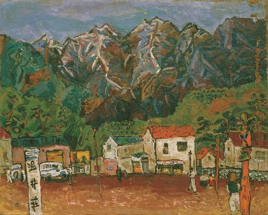 ‹Landscape of Onjeong-ri›, 1941, oil paint on canvas, 80.2×100cm, Leeum Museum of Art