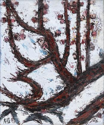 ‹Plum Blossoms›, 1963, oil paint on canvas, 45.5×37.9cm, private collection