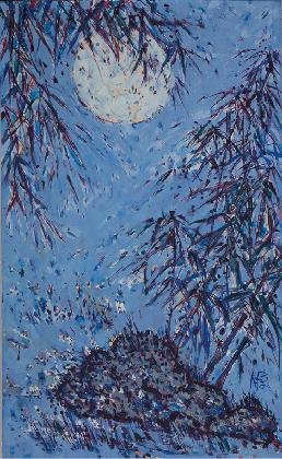 ‹Moonlight›, 1966, oil paint on canvas, 130×80cm, Hansol Cultural Foundation