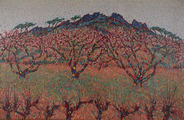 ‹Farm›, 1979, oil paint on canvas, 150×230cm, private collection