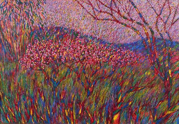 ‹Farm›, 1987, oil paint on canvas, 112.1×162.2cm, Gana Art Foundation