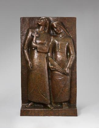 김세중, ‹김 골룸바와 아녜스 자매›, 1954(1974년경 주조), 청동, 180.5×104.3×35㎝