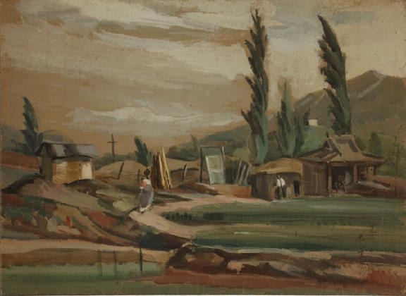 풍경(Landscape), 1931, 종이에 수채