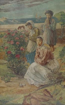 해당화(Sweet Brier Flowers), 1944, 캔버스에 유채
