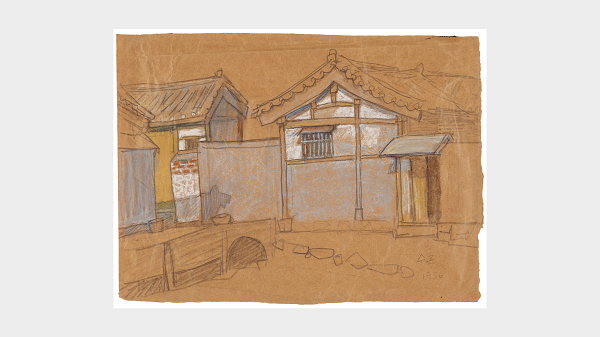 PARK Sookeun | Roofed House at Changsin-dong | 1956