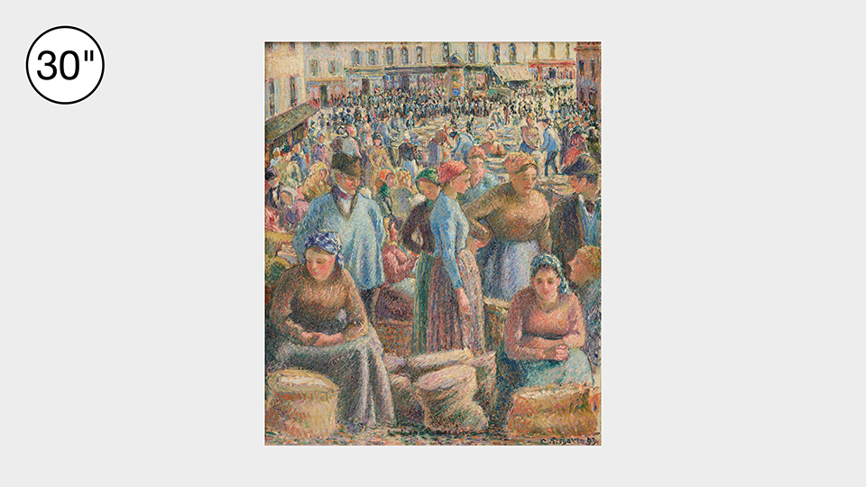 Camille PissarroㅣThe Cereal Market in Pontoiseㅣ1893 (short ver.)